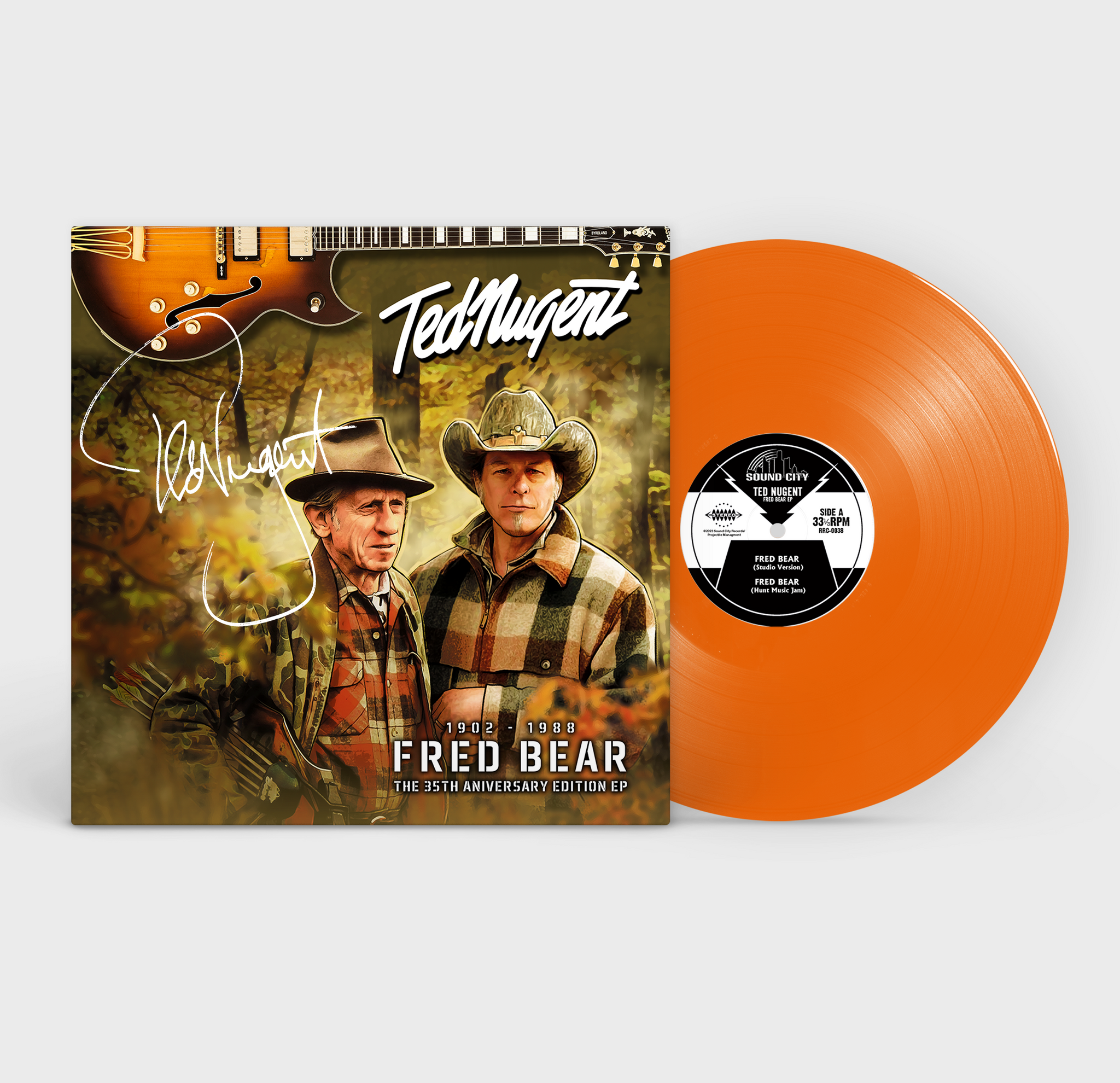Ted Nugent - Fred Bear EP ~ SIGNED Vinyl by TED NUGENT